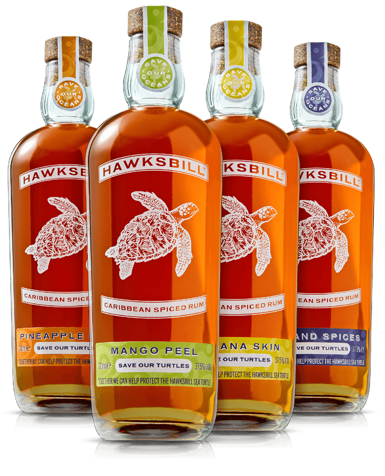 Hawksbill Rum product bottles